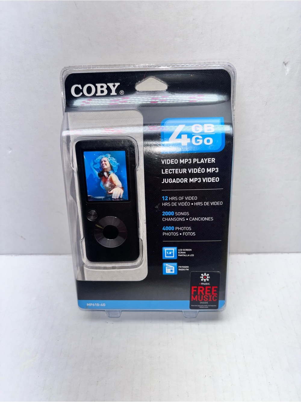 Coby 4GB Black Video MP3 Player with Color Display